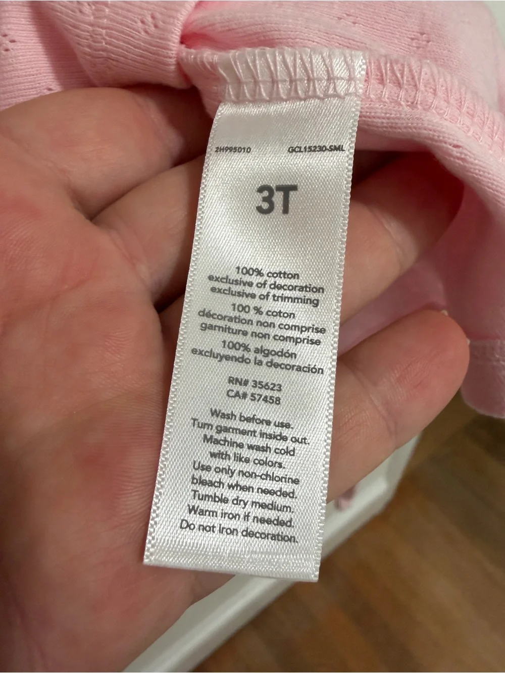 Carter's Light Pink Button-Front Long Sleeve Cardigan